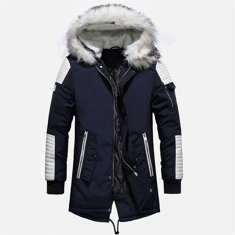 WinterJacket Fur Hooded Collar Thick Warm Parka Coats Long Length Outwear