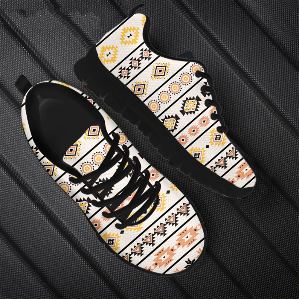 Printed Sports And Leisure Mesh Running Shoes