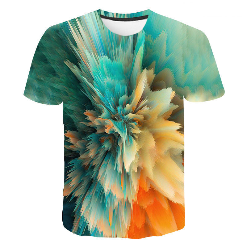 3D Digital Printing Round Neck T-Shirt