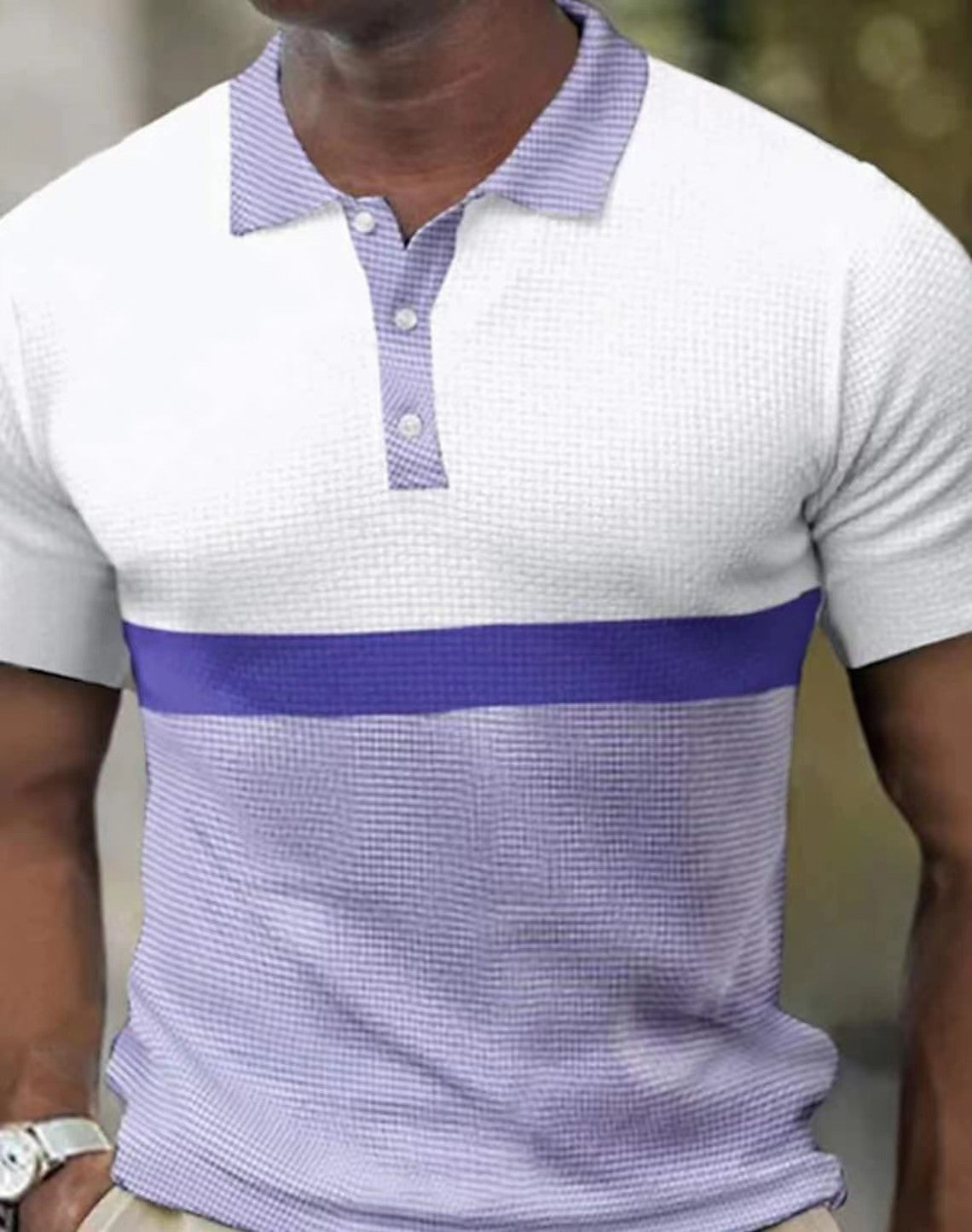 Short Sleeved Color Matching Zipper