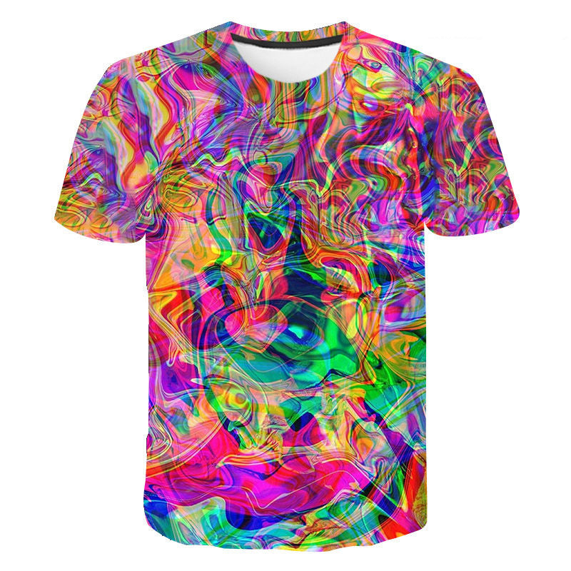 3D Digital Printing Round Neck T-Shirt