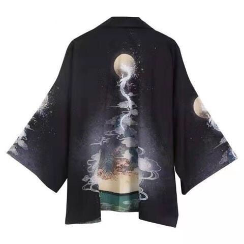 Loose Fitting Quarter Sleeved Kimono Jacket