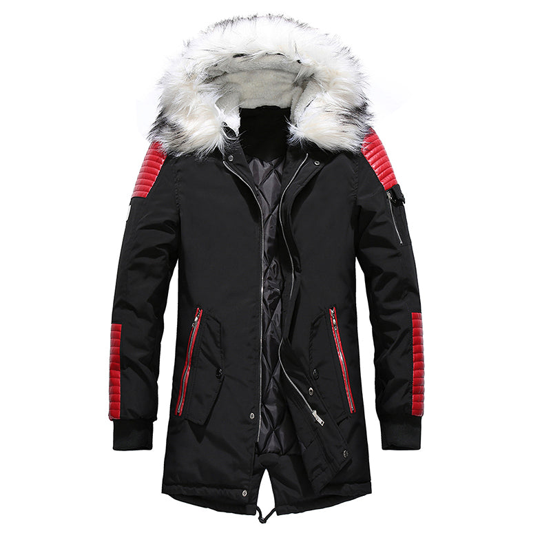 WinterJacket Fur Hooded Collar Thick Warm Parka Coats Long Length Outwear