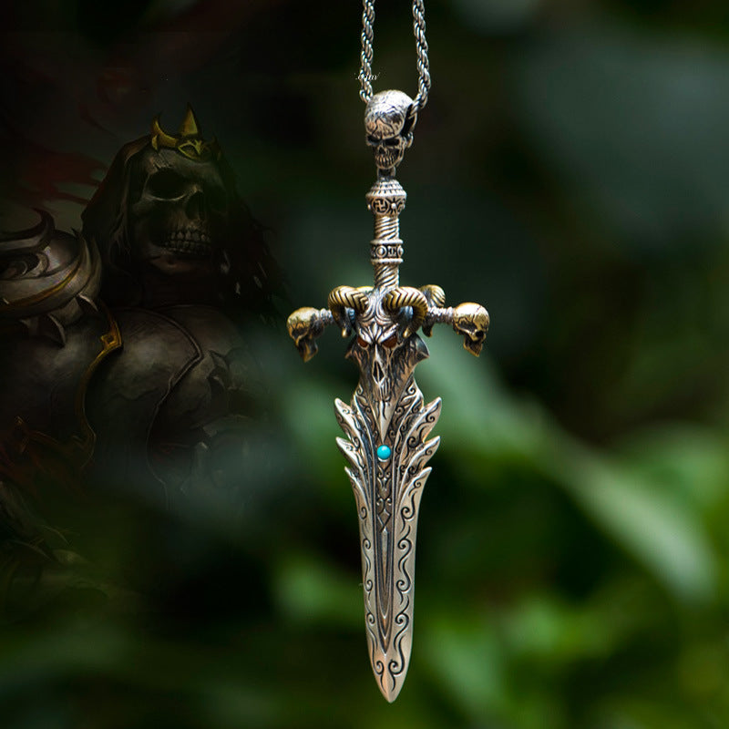 Sheep Head Loulan Ancient Sword Necklace