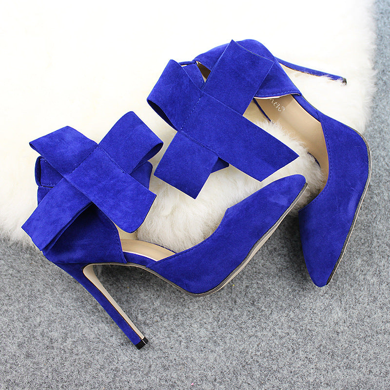 Big Bow Pumps Women Thin High Heel Shoes