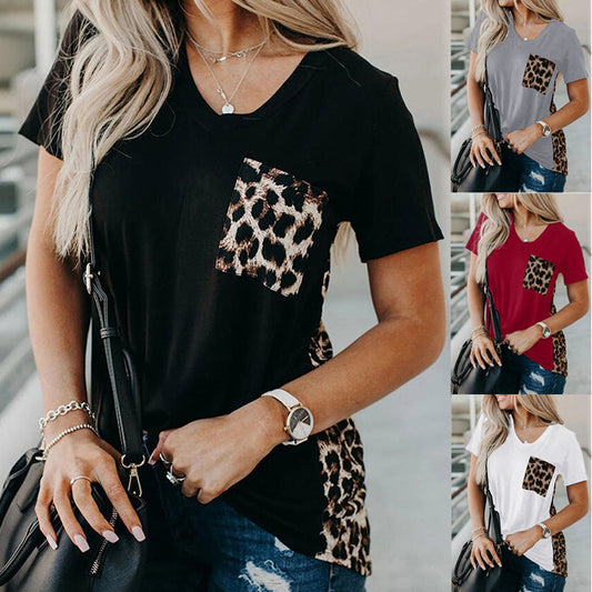 Loose Leopard Print Knitted Women's Top