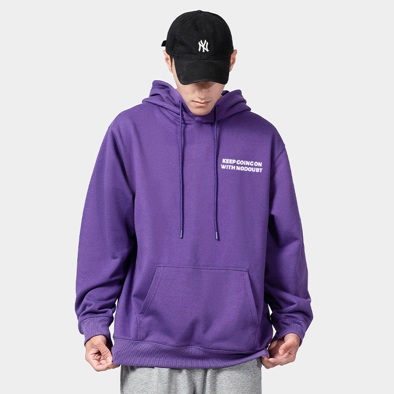 Gradient Letters Printed Hoodie