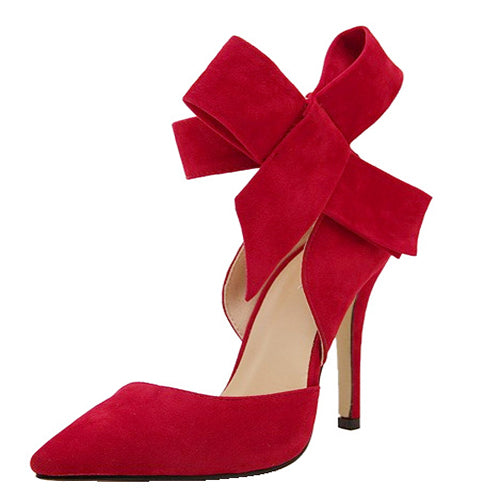 Big Bow Pumps Women Thin High Heel Shoes