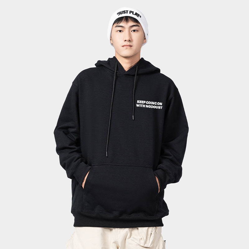 Gradient Letters Printed Hoodie