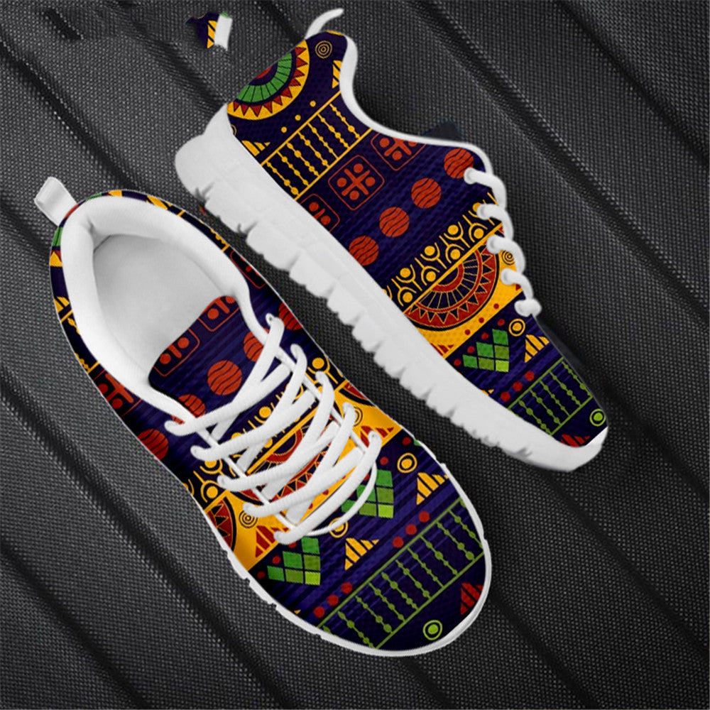 Printed Sports And Leisure Mesh Running Shoes