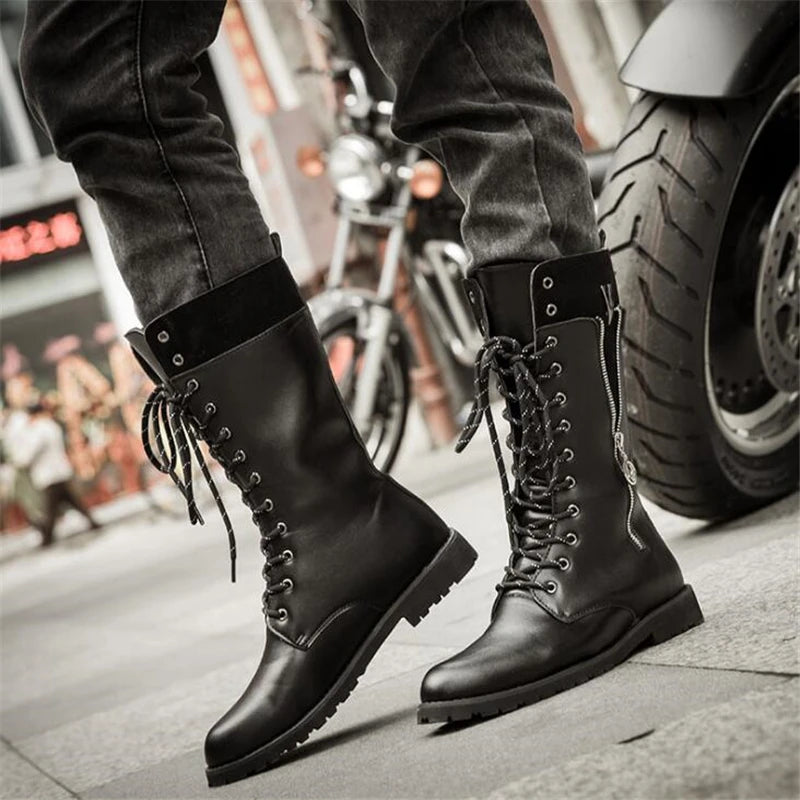 Men's Tactical Mid-calf Long Boots