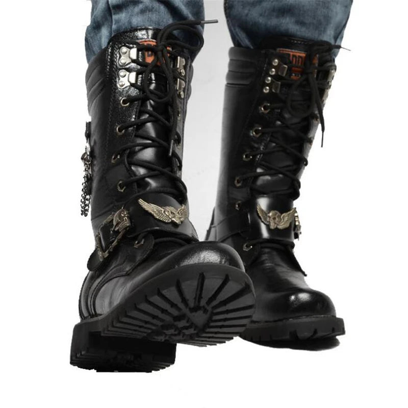 Men's Tactical Mid-calf Long Boots