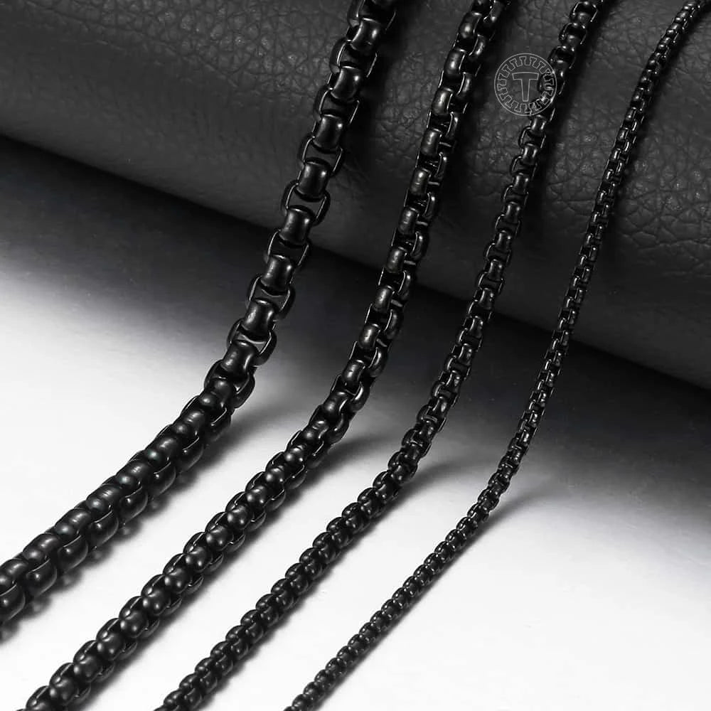 Box Link Stainless Steel Chain Necklace