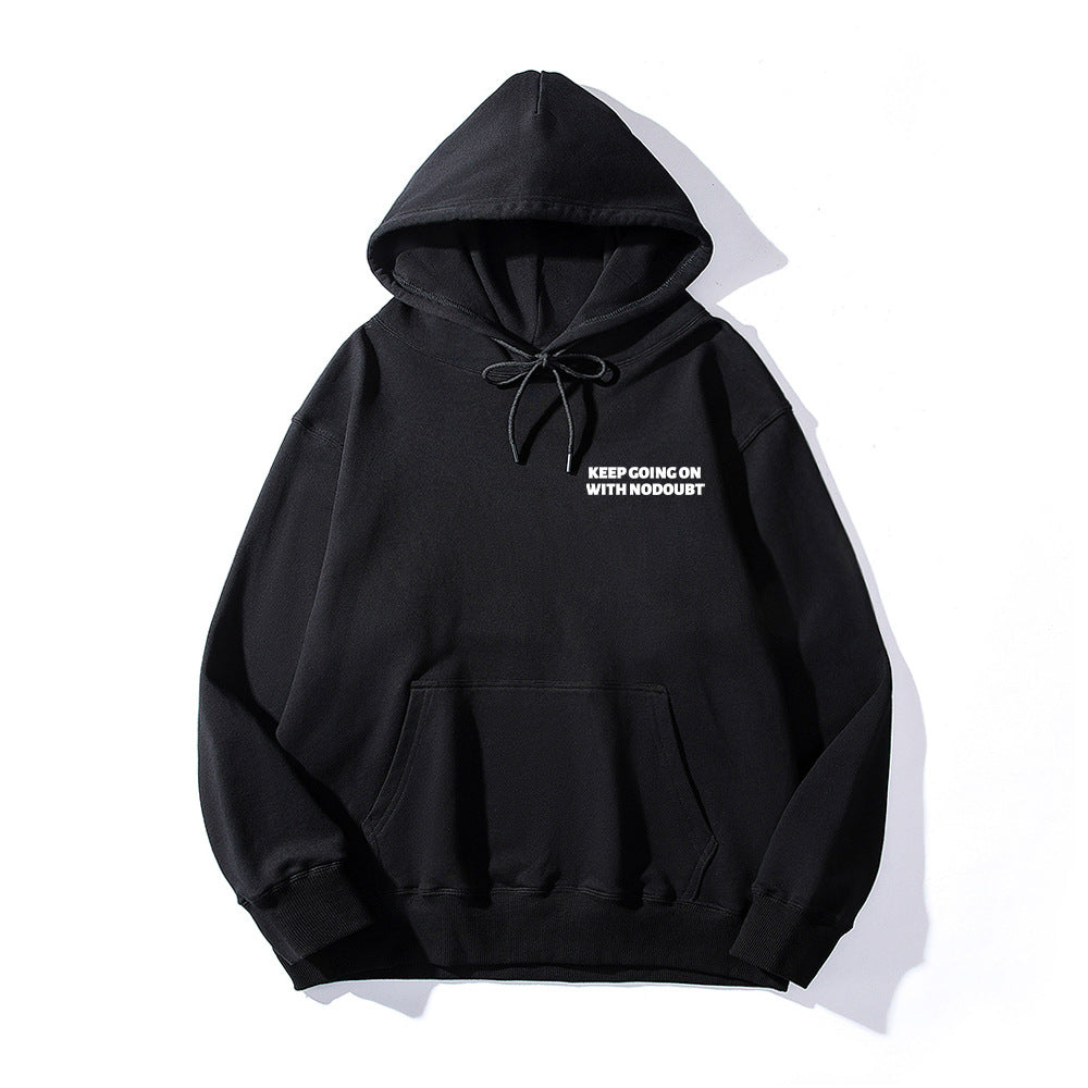 Gradient Letters Printed Hoodie