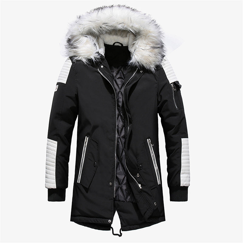 WinterJacket Fur Hooded Collar Thick Warm Parka Coats Long Length Outwear